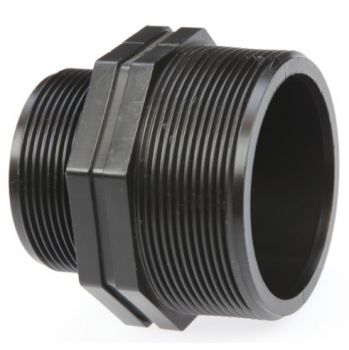 PP 2" x 1 ½" Doppelnippel reduziert AG/AG