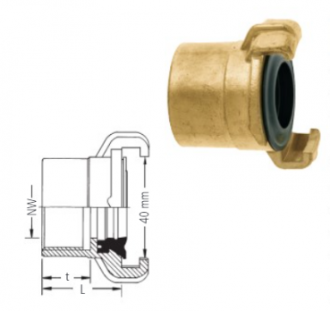GEKA LANG-Gewindestück G 3/4"