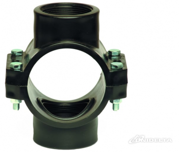 PP 32 x 1" Doppel-Anbohrschelle ohne Verstärkung IG