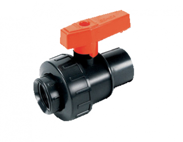 PPH ⅜" Kopmakt-Kugelhahn mit IG-Muffe