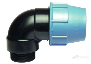 PP 75 x 2 1/2“ Winkel 90° mit Außengewinde