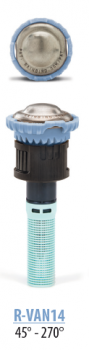R-VAN 14, Rotationsdüse einstellbar, Wurfweite 2,4 bis 4,6 m, Sektor 45° bis 270°