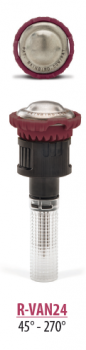 R-VAN 24, Rotationsdüse, einstellbar, Wurfweite 5,2 bis 7,3 m, Sektor 45° bis 270°