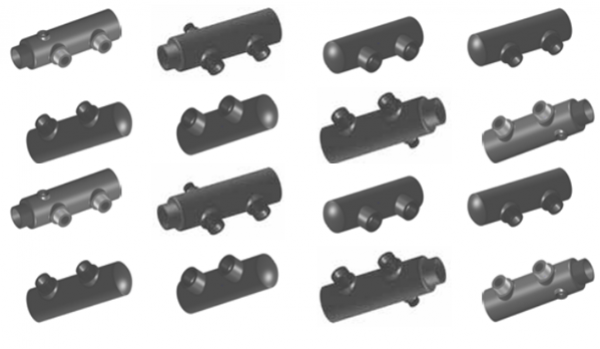 PP Verteilersystem untere Auslässe mit AG