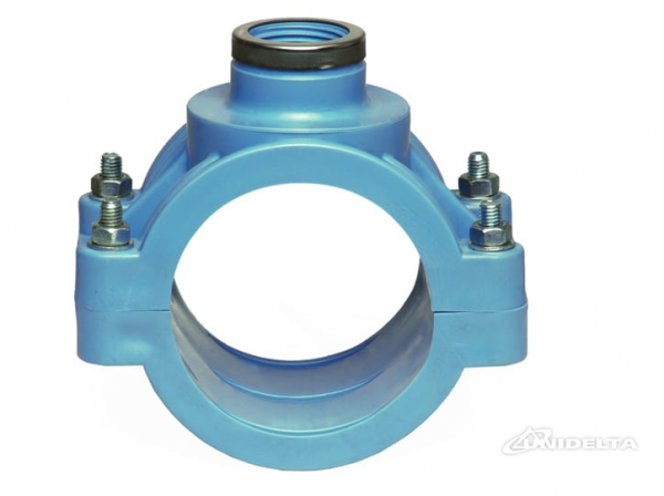 PP 75 x 1½" Anbohrschelle IG mit Verstärkung blau | PN16