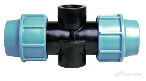 PP 32 x 3/4“ x 32 T-Stück mit Innengewinde - Abgang und Anschlussstutzen für Pflöcke